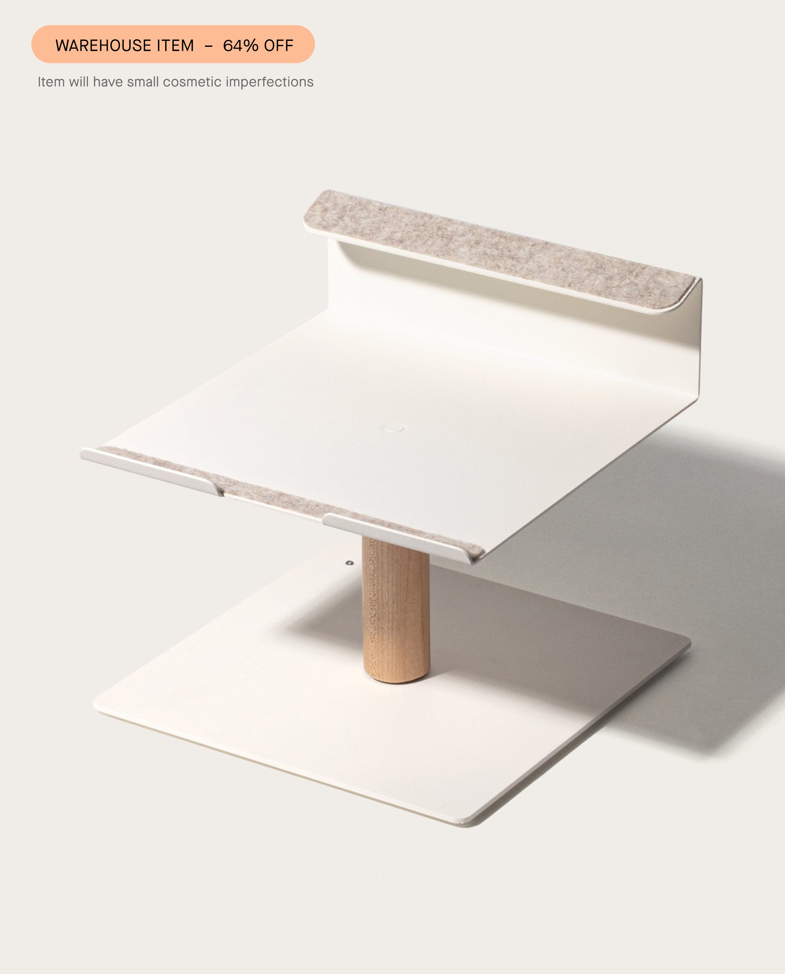 Warehouse Item - Gather Laptop Stand (White/Maple) Gather Ugmonk