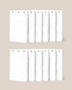 Twelve identical Discbound Analog Refill notepads (12-pack), each with “Today” at the top and a checklist format, arranged in two rows of six on a light beige background—perfect for refreshing your Discbound Analog system.