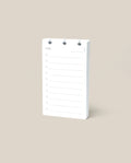 The Discbound Analog Refill (1-Pack) is a small, vertical notepad with three top ring holes, labeled "Today" with lines and time slots for scheduling—ideal as a refill card pack.