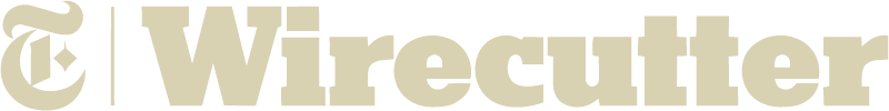 The image shows the Wirecutter logo with the New York Times “T” icon to the left, all in a light beige color on a white background.