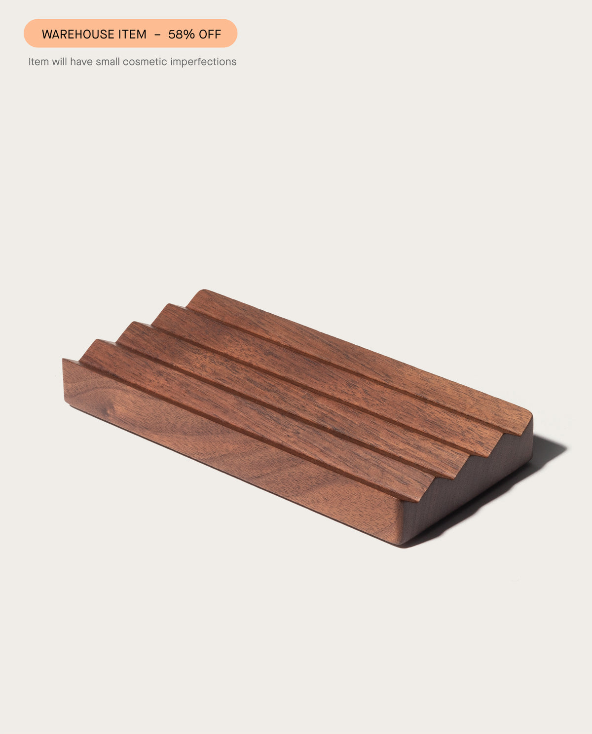 Warehouse Item - Gather Wood Zigzag Tray (2x1 - Walnut) Warehouse Ugmonk