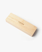 A rectangular light wood Pen Tray (Maple), crafted from solid maple and engraved with "UGMONK Made in USA" on the top, sits on a white background—a testament to quality craftsmanship made in Pennsylvania.