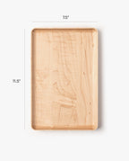 The Valet Tray (Maple - Large) is a handcrafted rectangular tray made from solid maple with visible grain. It measures 11.5 inches tall by 7.5 inches wide and is shown on a white background with labeled dimensions.